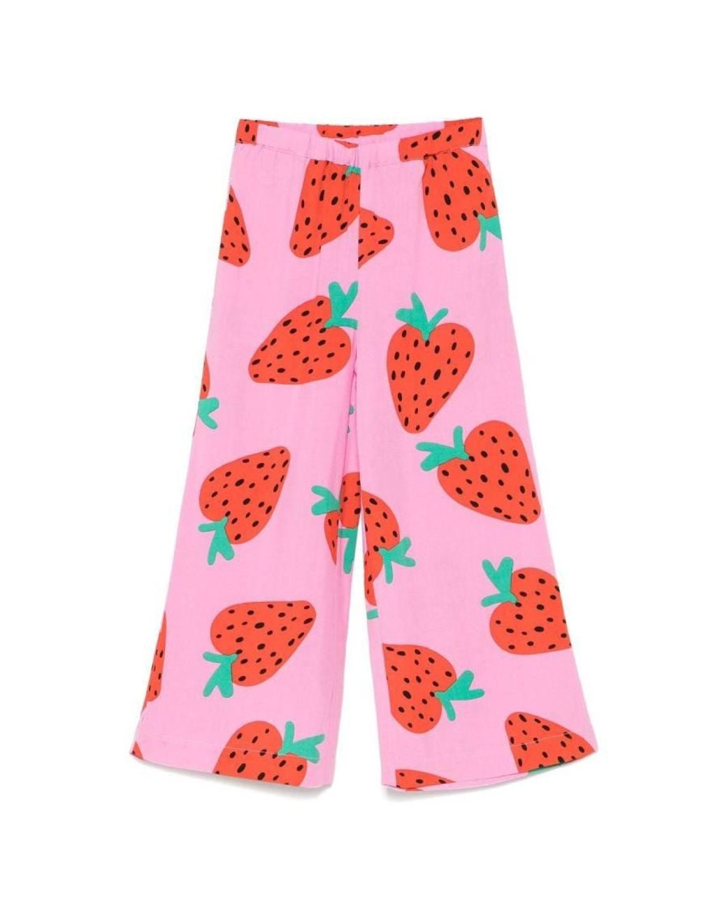 Stella McCartney Red Graphic Print Wide Pants