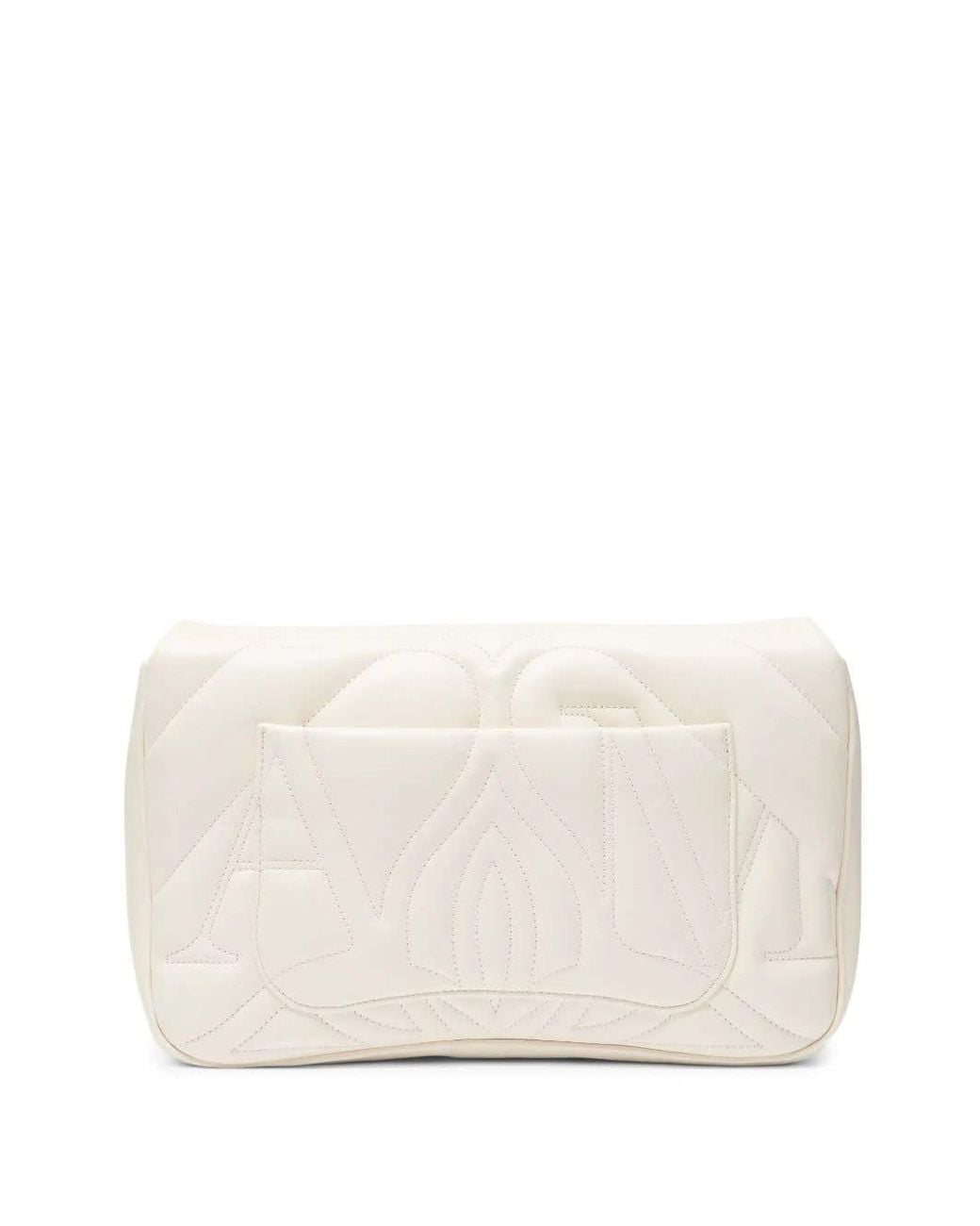 McQueen Natural Quilted Flap Shoulder Bag