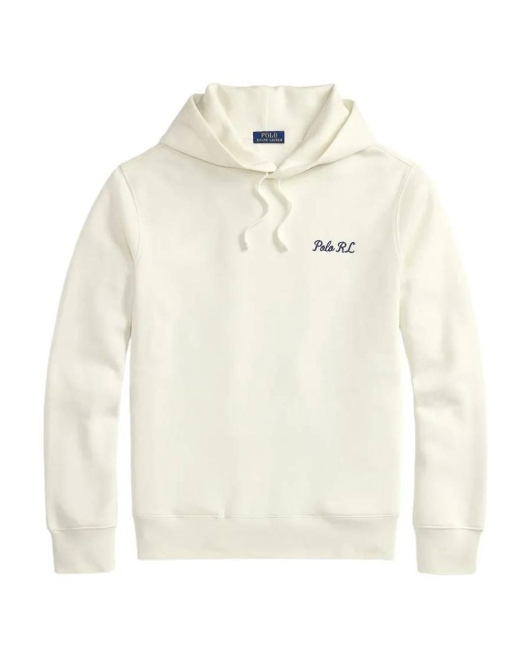 Polo Ralph Lauren White Polo Bear Logo Fleece Hoodie for men