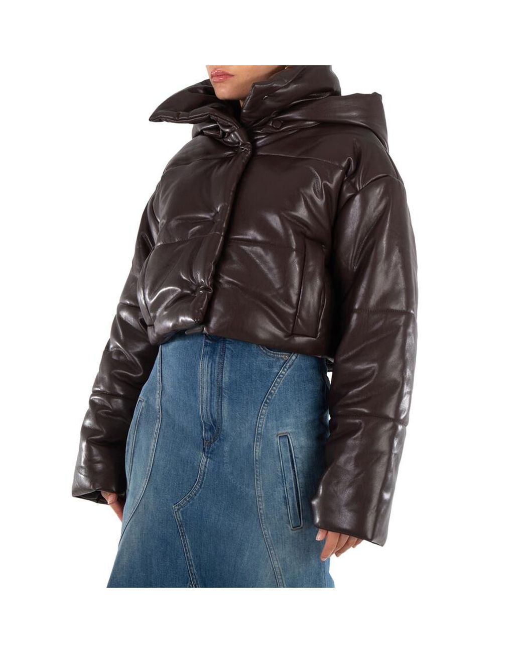 Nanushka Aveline Padded Leather Jacket in Black | Lyst