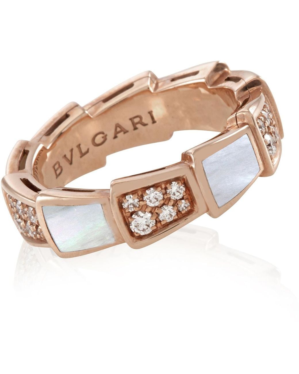 BVLGARI Metallic Serpenti Viper 18Kt Rose Ring for men