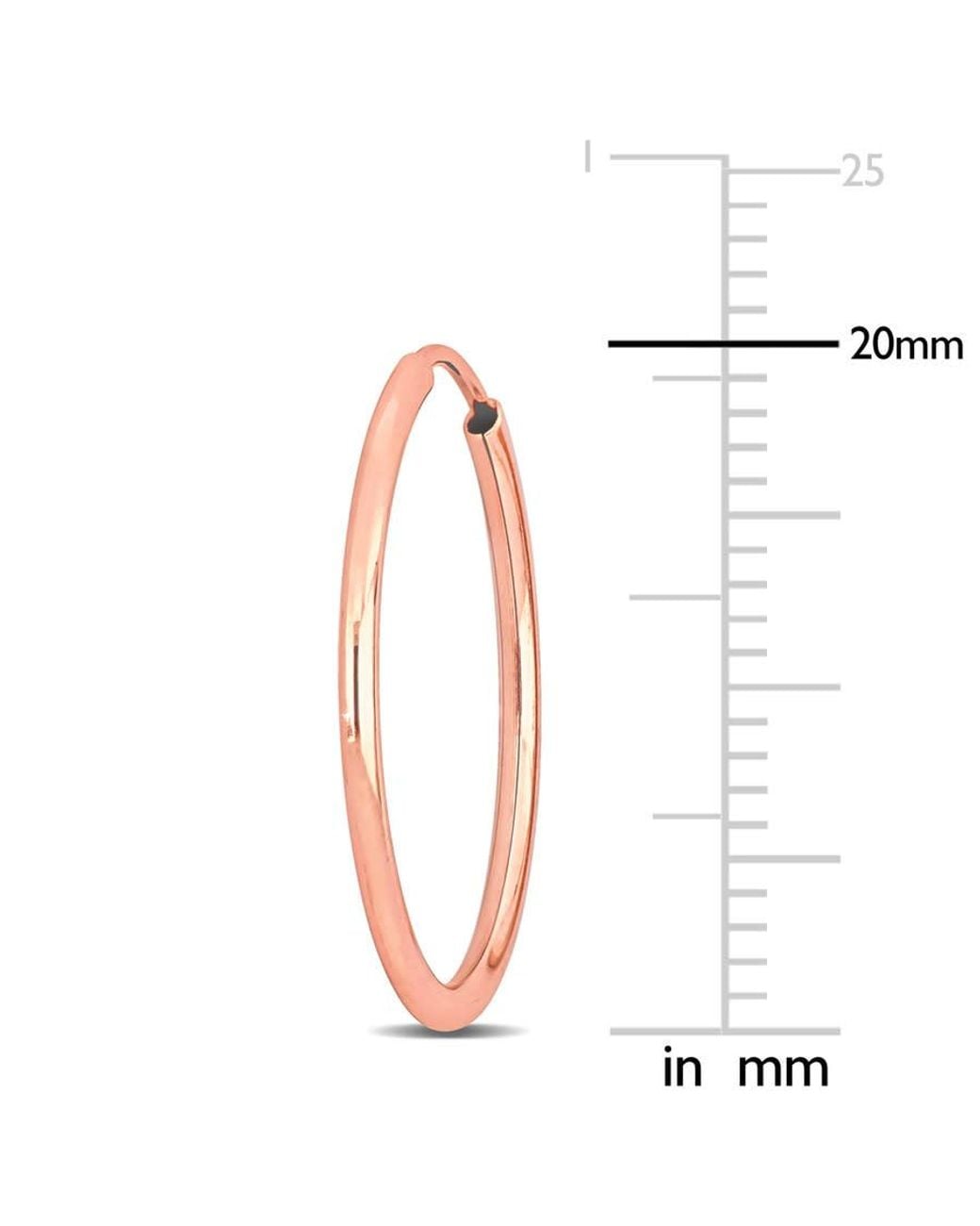Amour Metallic 20Mm Hoop Earrings for men