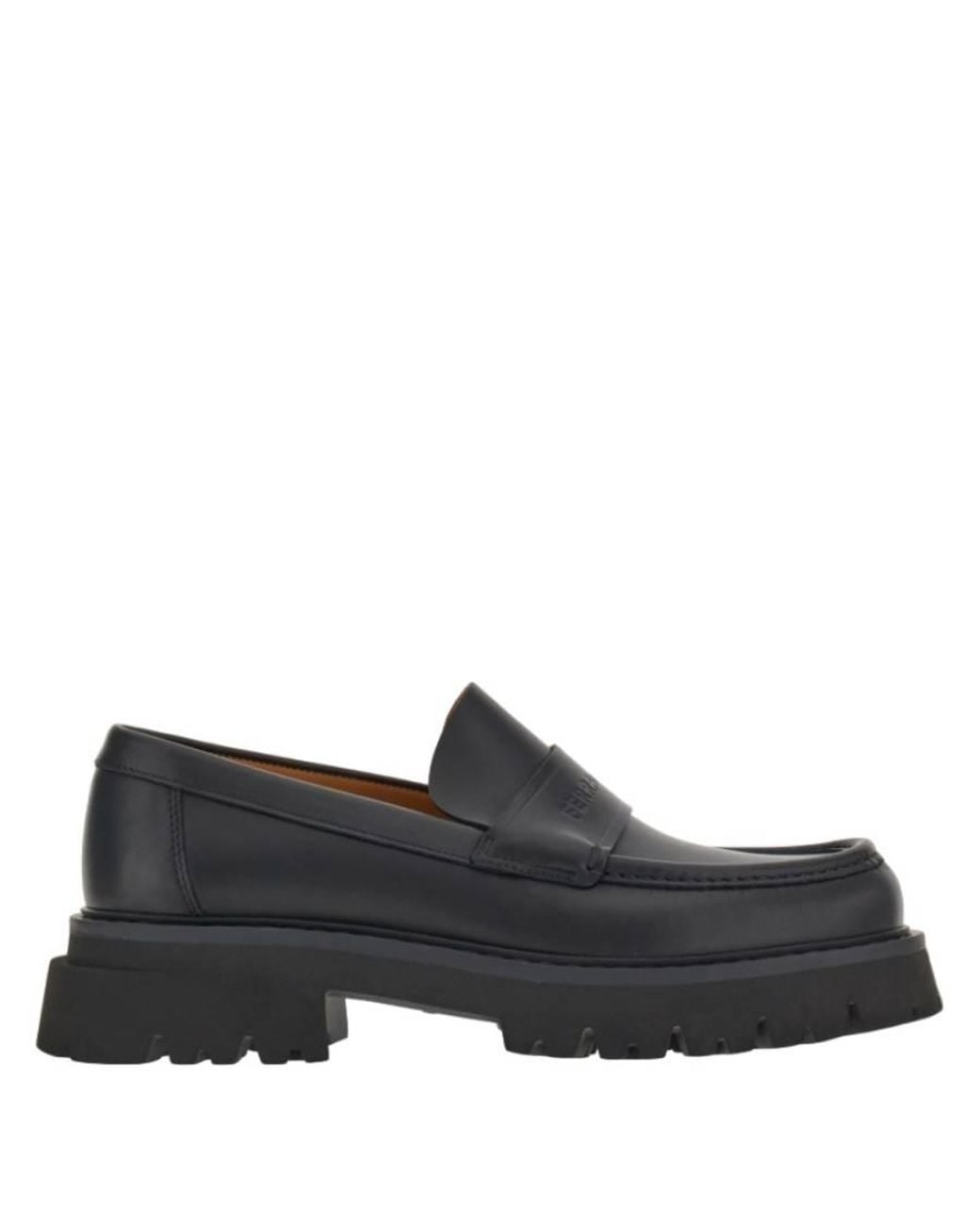 Ferragamo Black Fergal Chunky Loafers, Size 7 for men