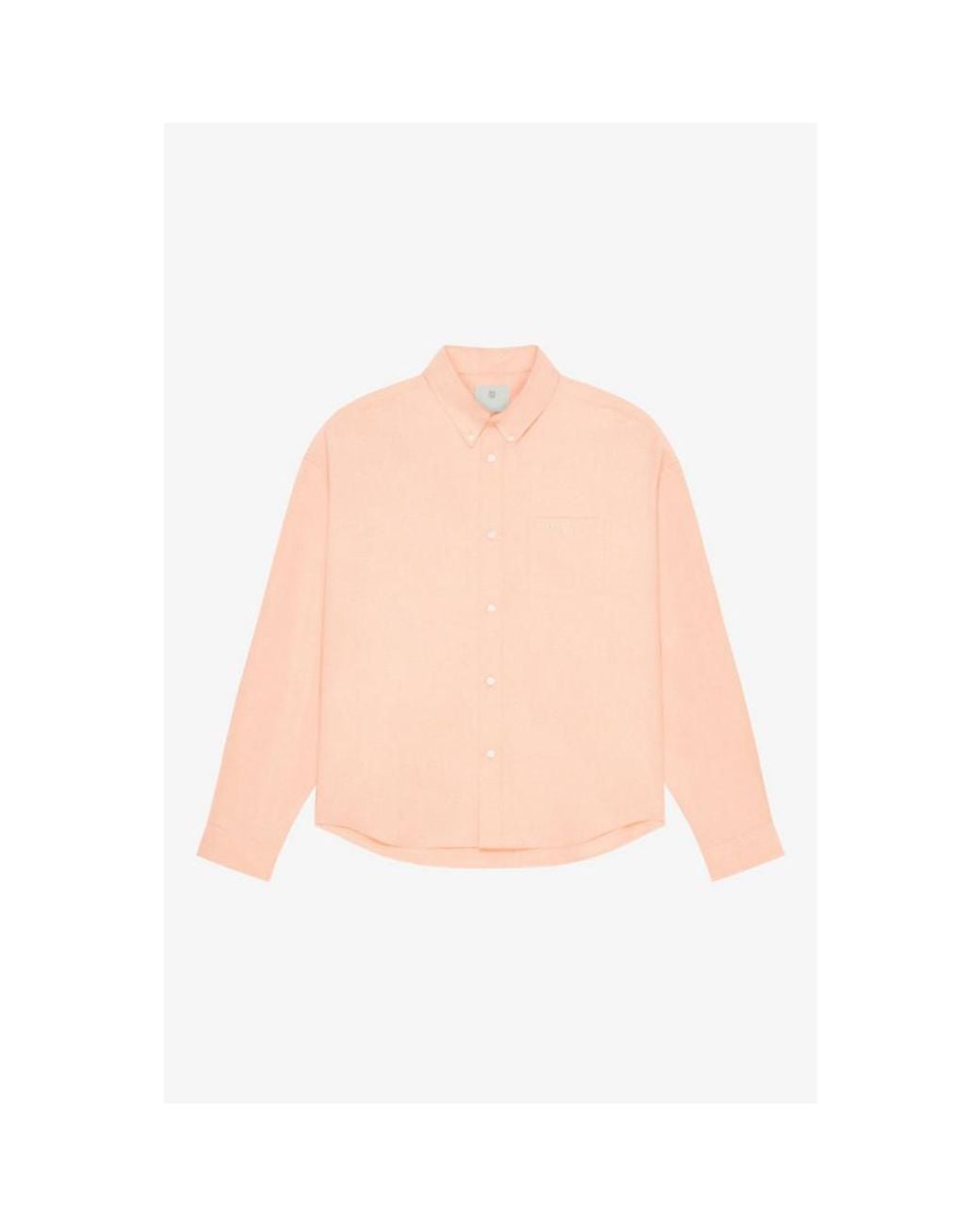 Givenchy Natural Long Sleeves Shirt With Pocket Powder, Brand Size 42 (Us for men