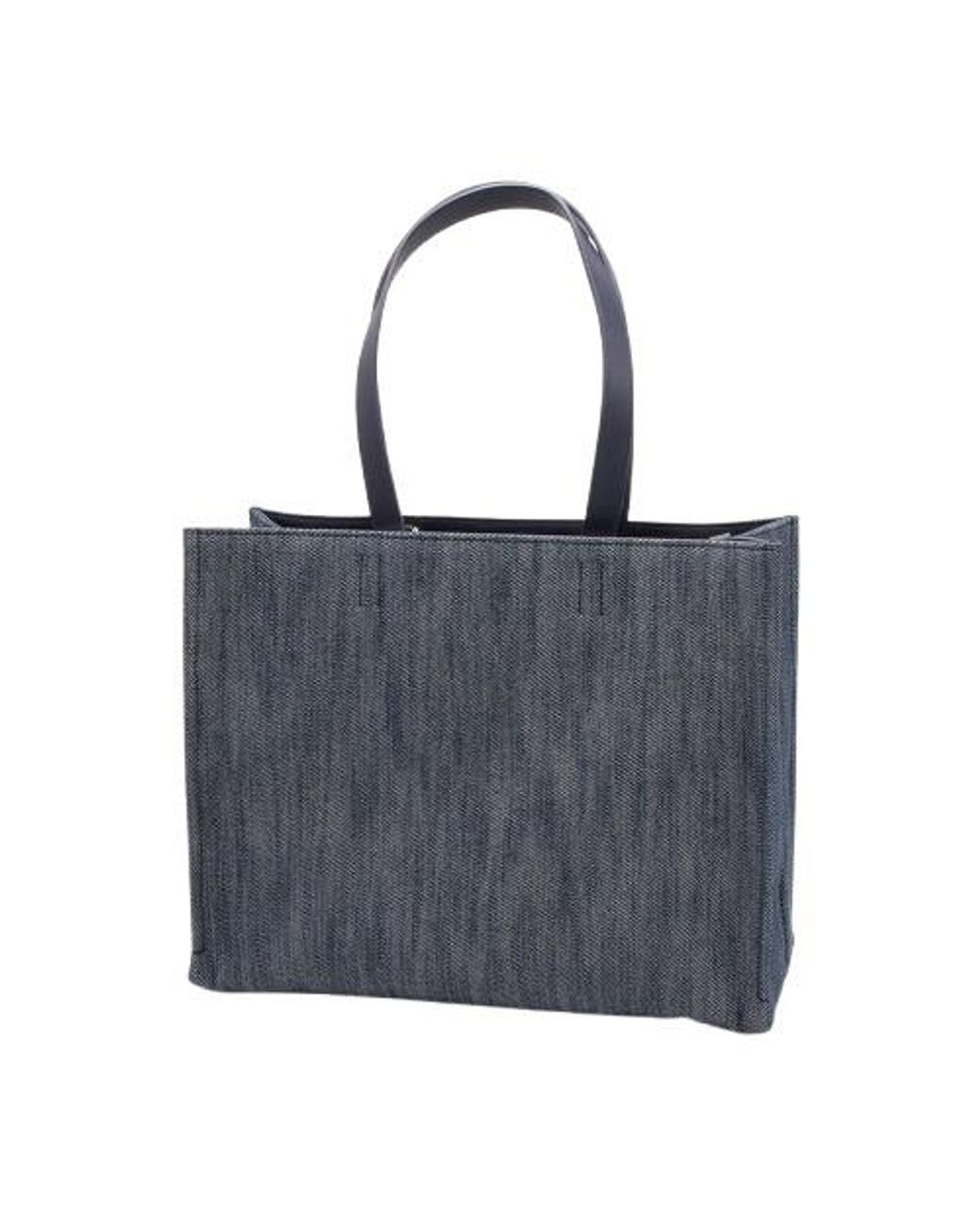 Ferragamo Blue Medium Tote Bag With Logo for men