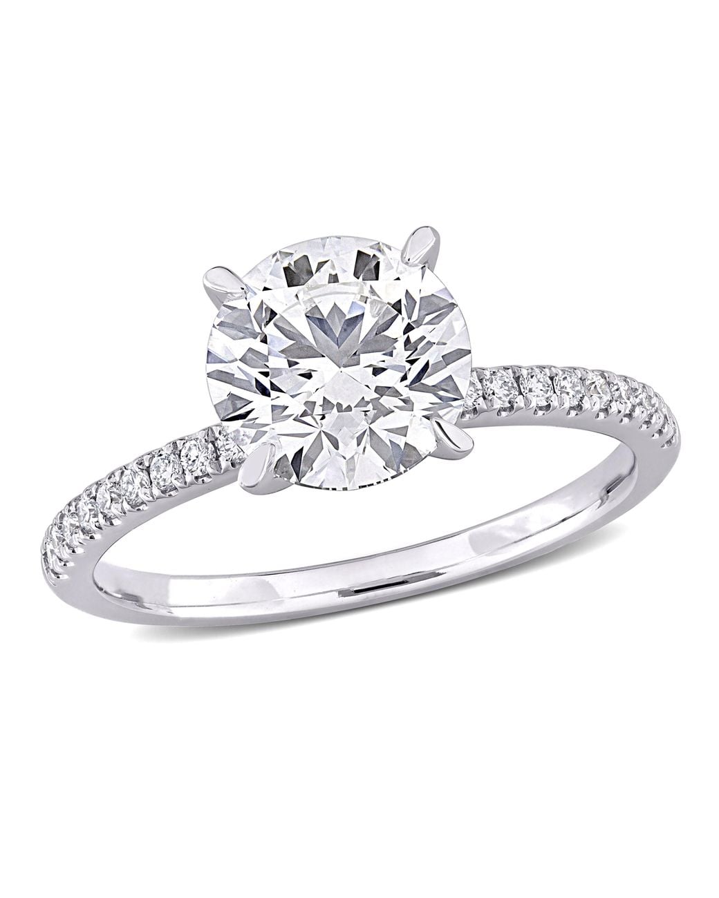 Created Forever Metallic 2 1/6Ct Tw Lab-Grown Diamond Solitaire Engagement Ring for men