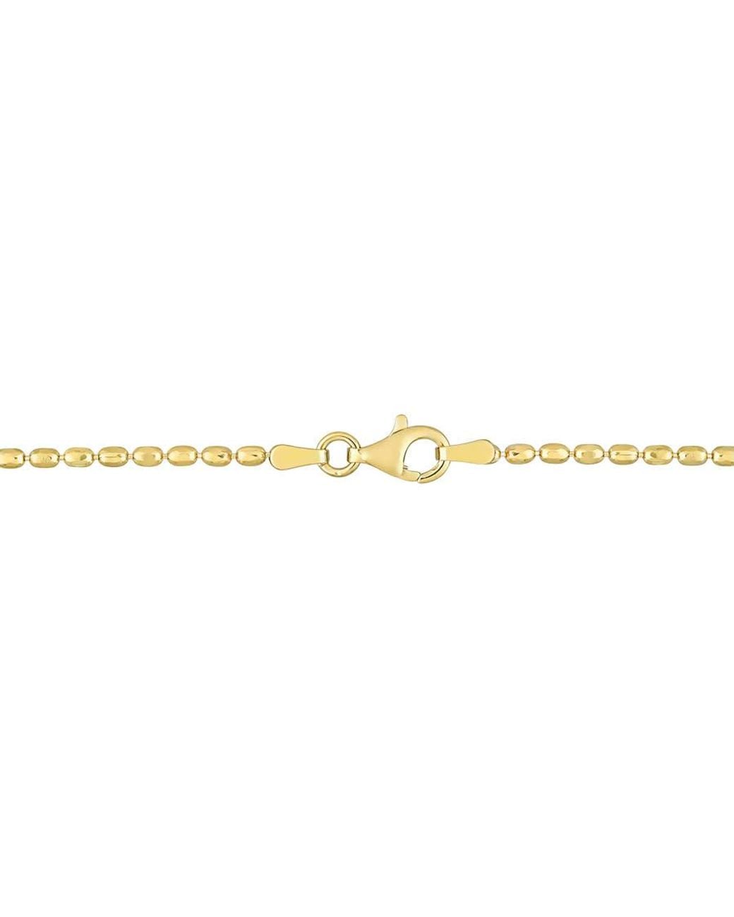 Amour Metallic Oval Ball Chain Necklace