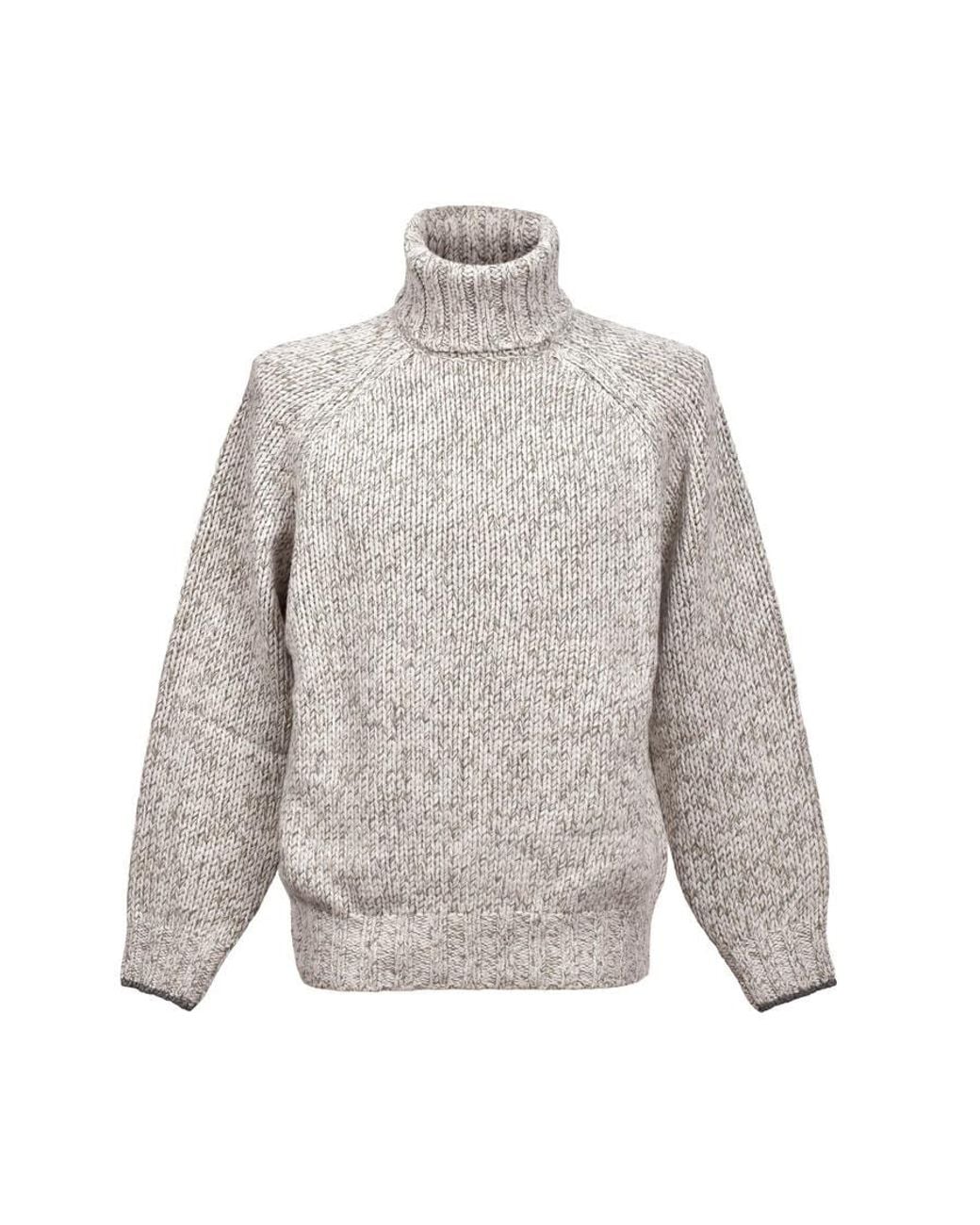 Brunello Cucinelli Gray Cashmere Knit Turtleneck Sweater, Brand Size 54 (Us for men
