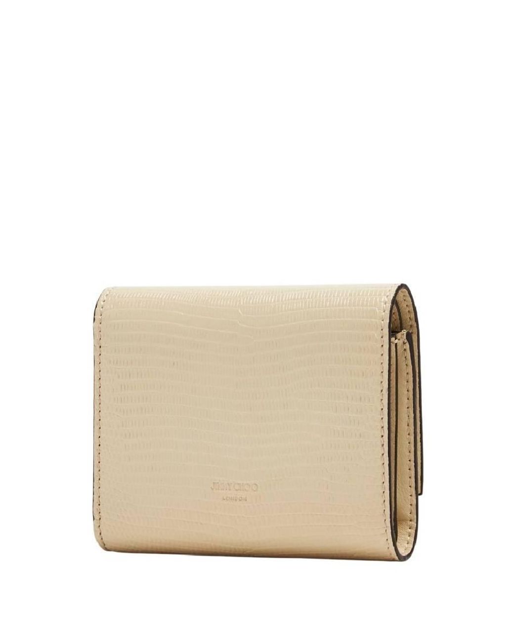 Jimmy Choo Natural Marinda Diamond-Chain Leather Wallet for men