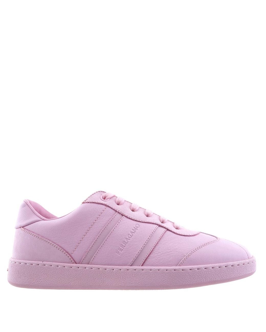 Ferragamo Purple Ferragamo Garda Low-Top Sneaker With Logo