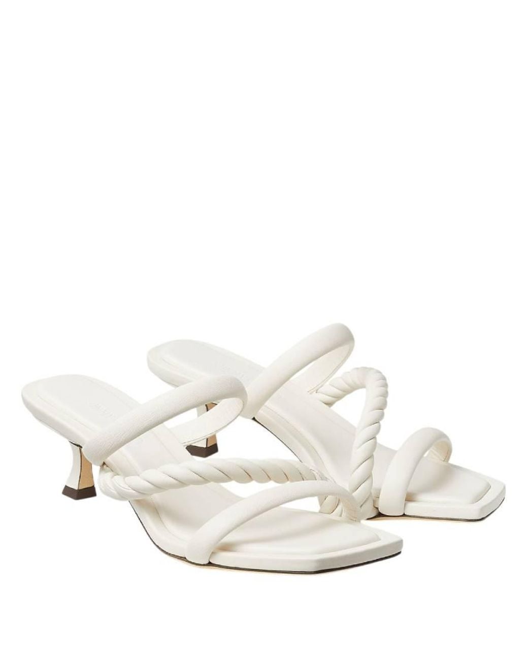 Jimmy Choo White Diosa 50 Nappa Leather Sandals, Brand Size 35.5 Us