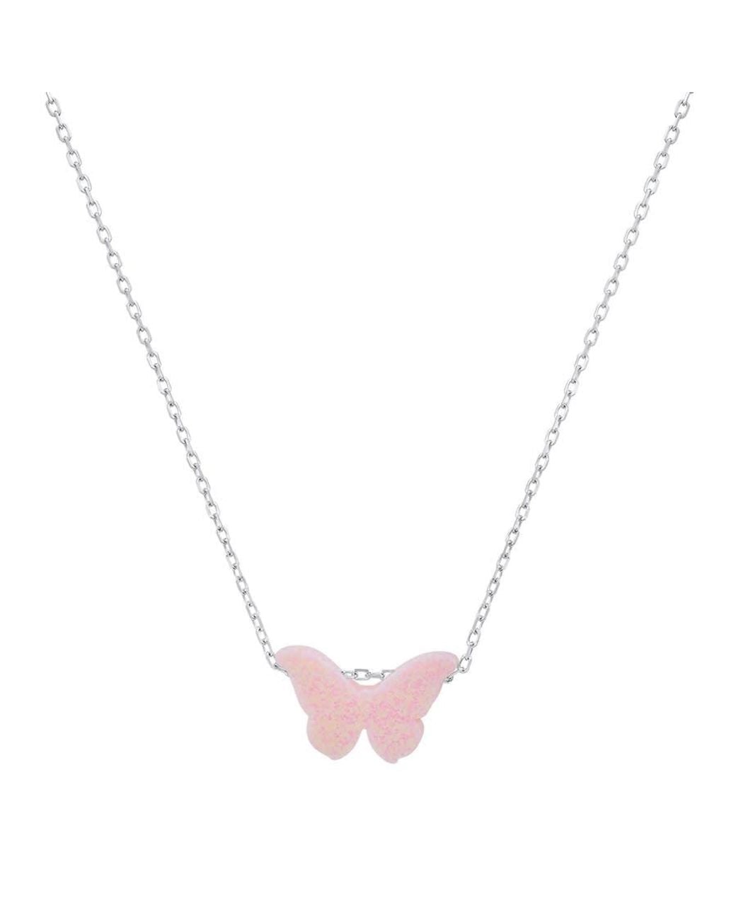 Kylie Harper Metallic Sterling Opal Butterfly Necklace for men