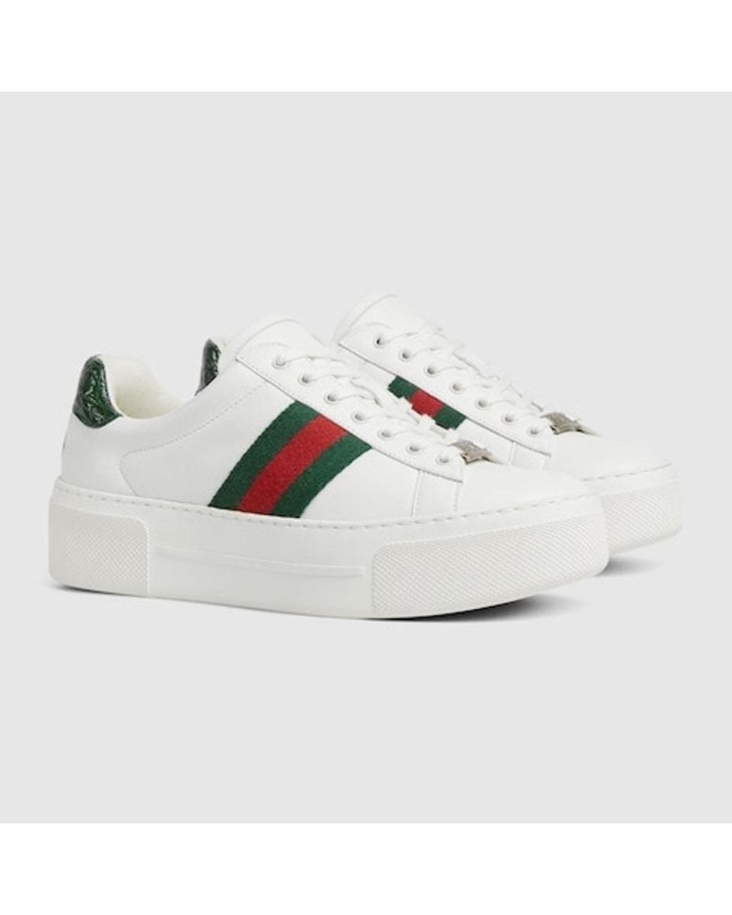 Gucci White Ace Sneaker With Web, Brand Size 40 Us for men
