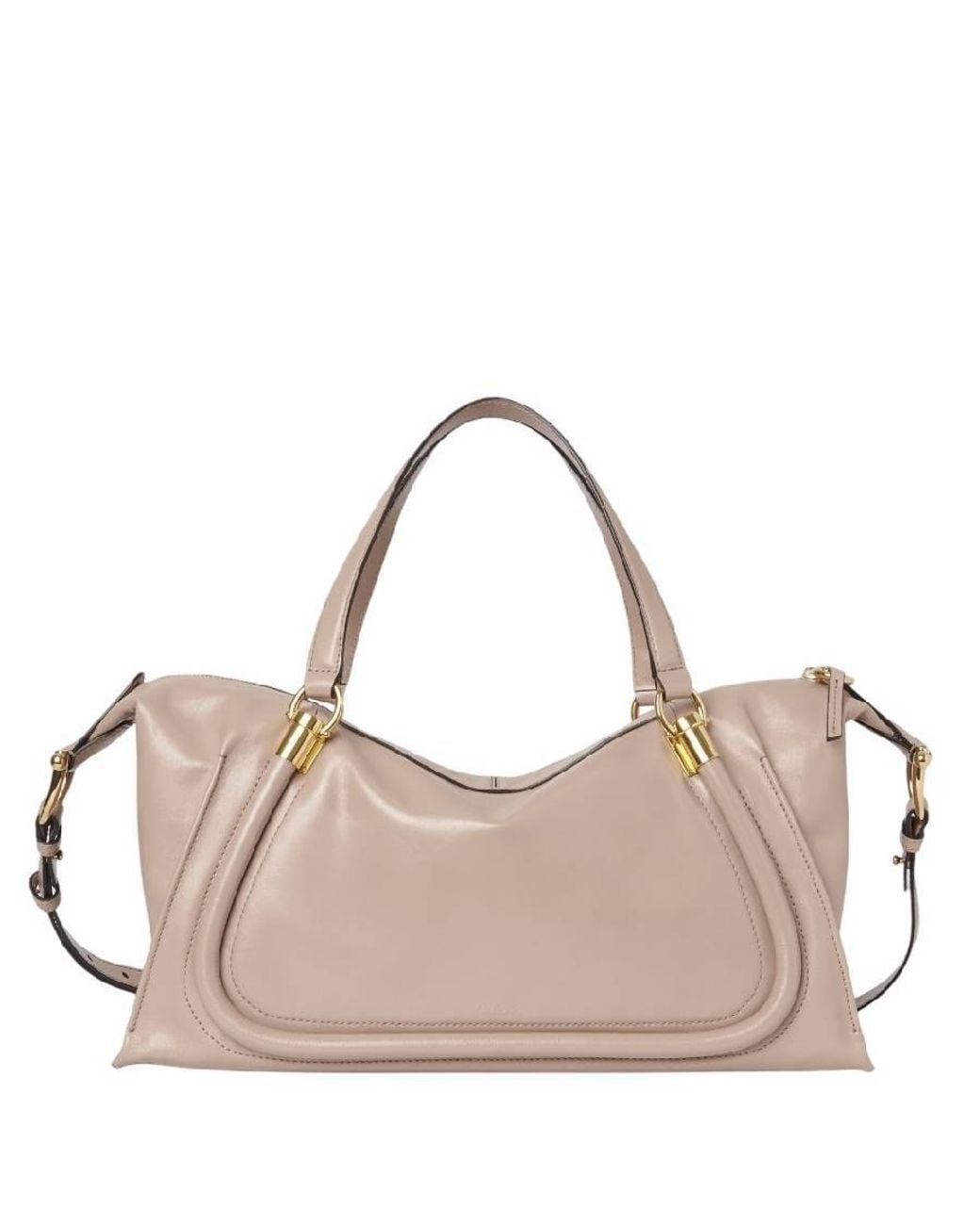 Chloé Pink Paraty 24 Leather Shoulder Bag