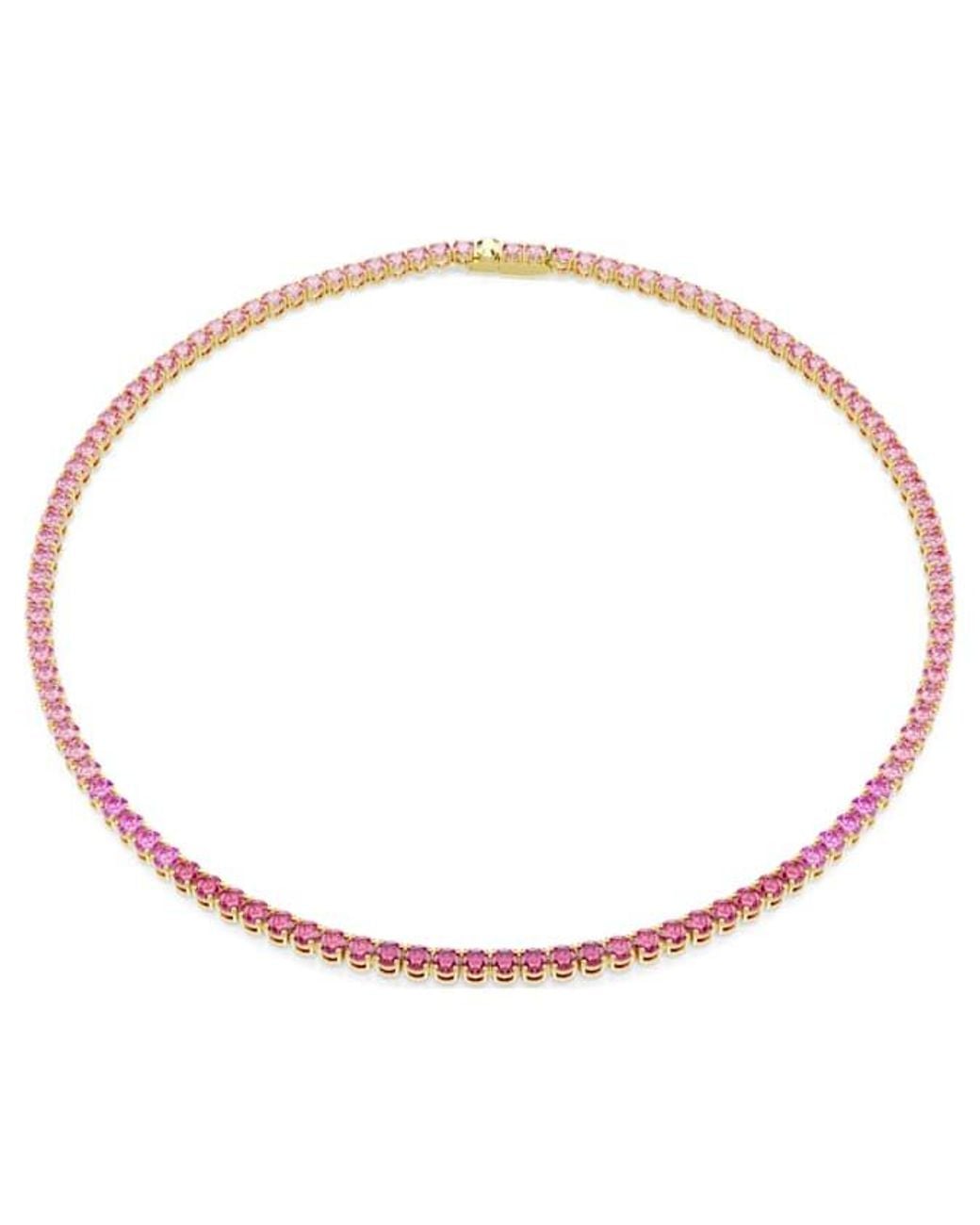 Swarovski Metallic Matrix Tennis Crystal Necklace for men