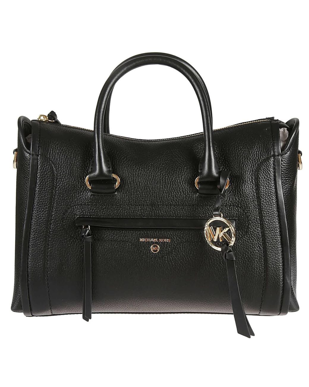 Michael Kors Leather Black Ladies Carine Medium Bag Satchel - Lyst