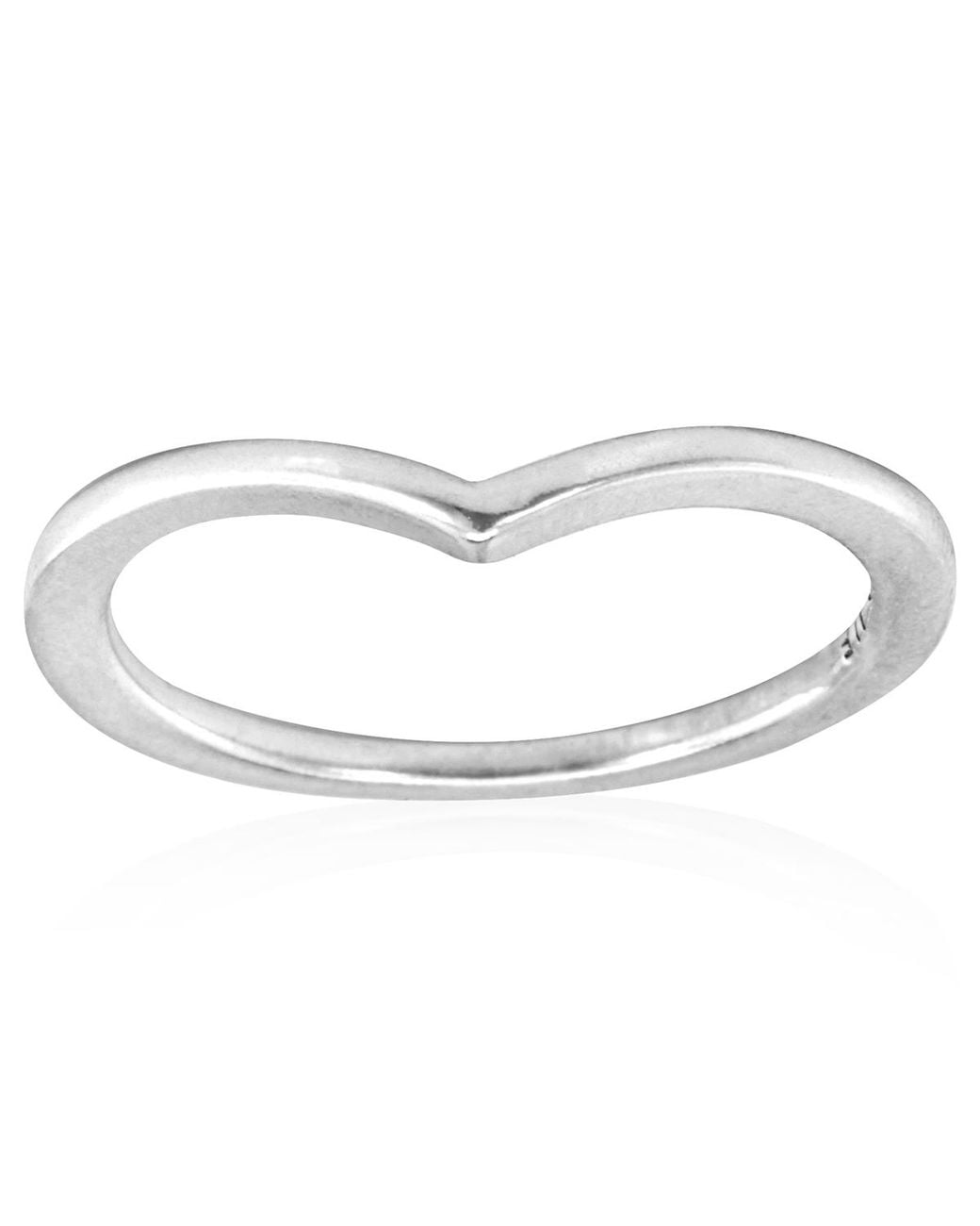 Pandora Metallic Ladies Sterling Polished Wishbone Ring for men