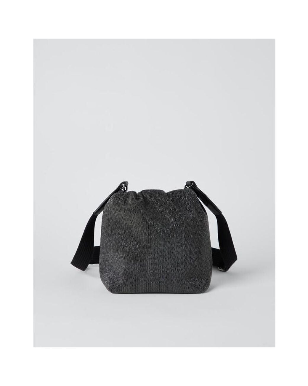 Brunello Cucinelli Black Textured Shoulder Bag for men