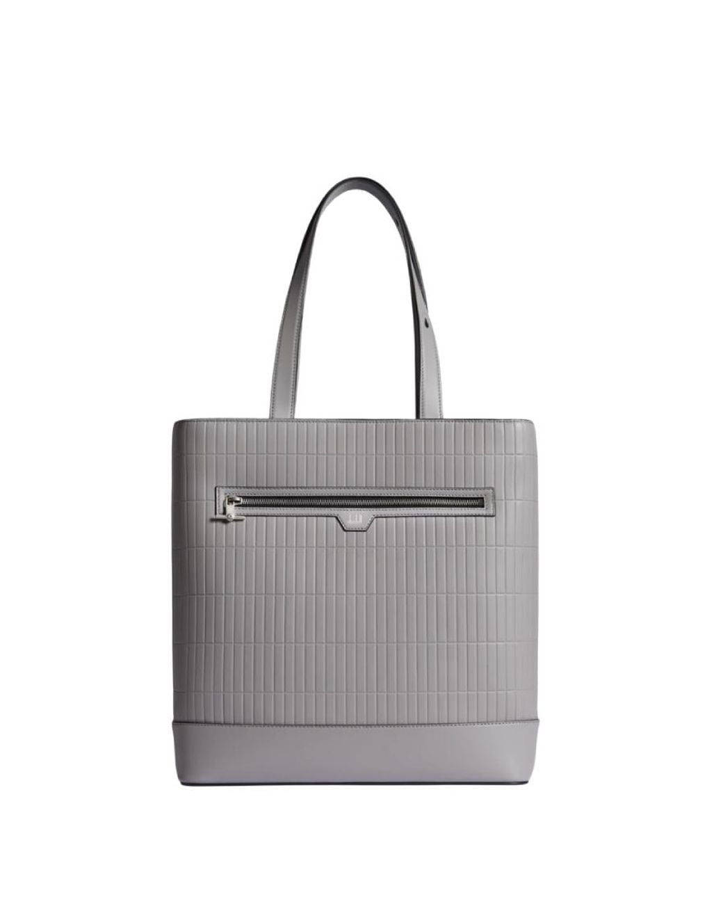 Dunhill Gray T-Bar Zip Rollagas Tote for men