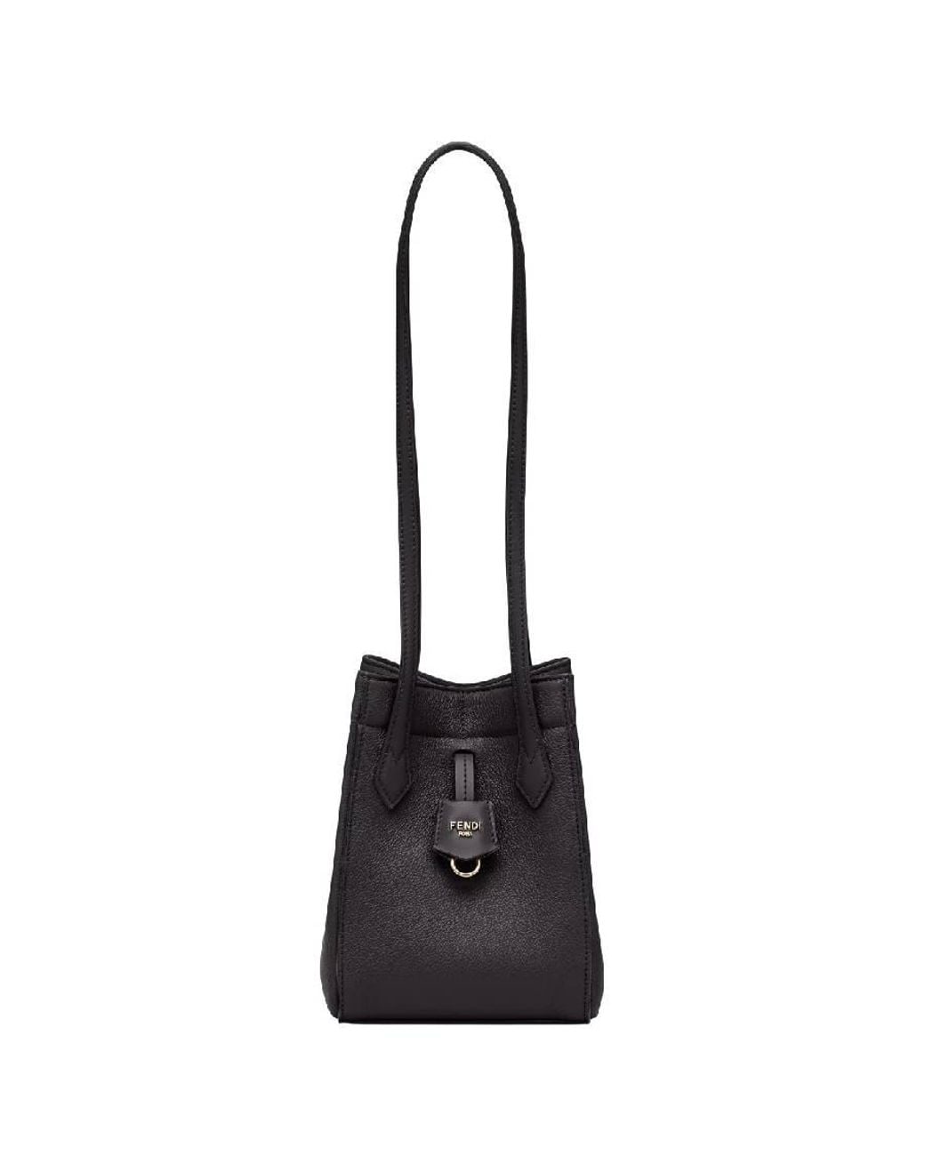 Fendi Black Origami Leather Bucket Bag