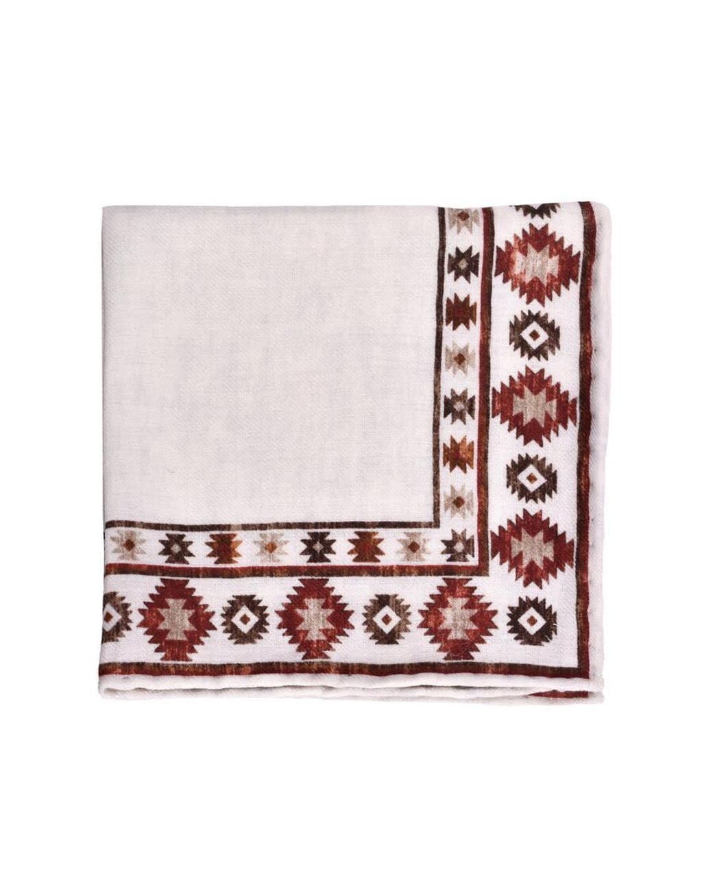 2 Color Square Patterns Brunello Cucinelli Two Tone Geometric Wool Pocket Square in Red for Men ...