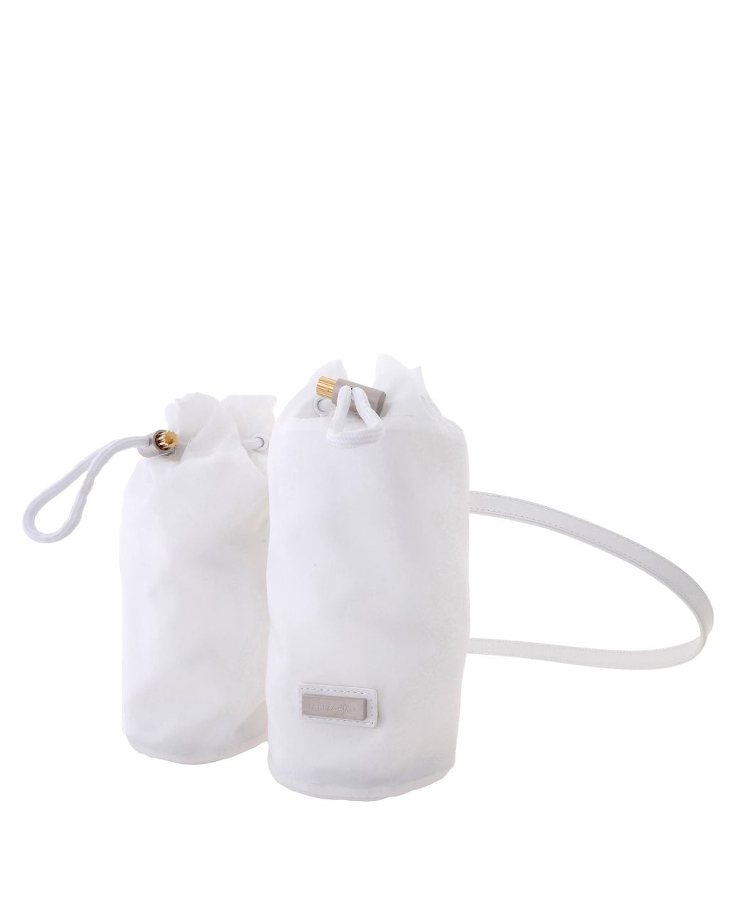Ferragamo White Technical Double Bottle Belt Bag
