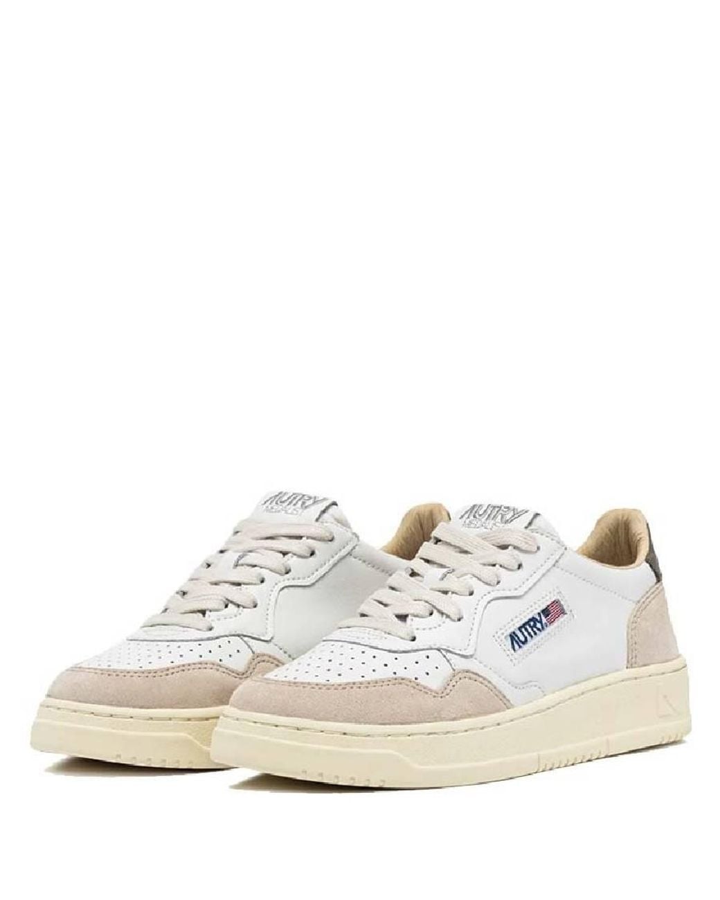 Autry White Medalist Low Sneakers for men