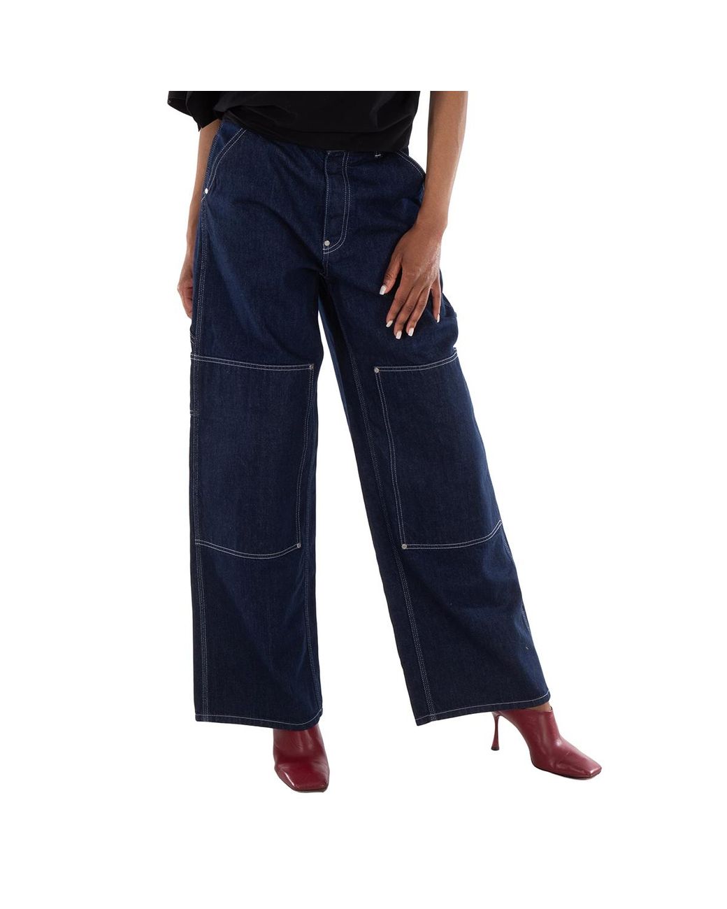 Stella McCartney Blue Straight-Leg Denim Cargo Jeans for men