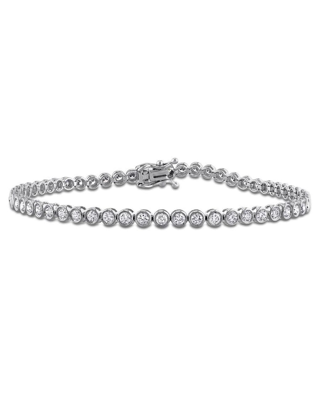 Created Forever Metallic 2Ct Tdw Lab-Created Diamond Tennis Bracelet for men