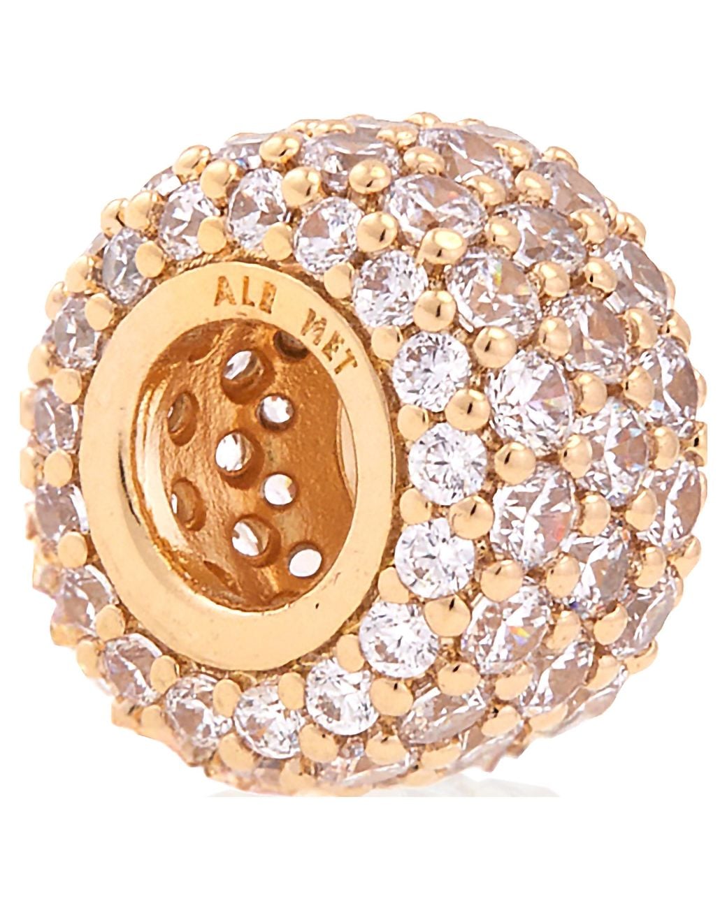 Pandora Metallic Sparkling Pave 14K-Plated Triple-Row Charm for men