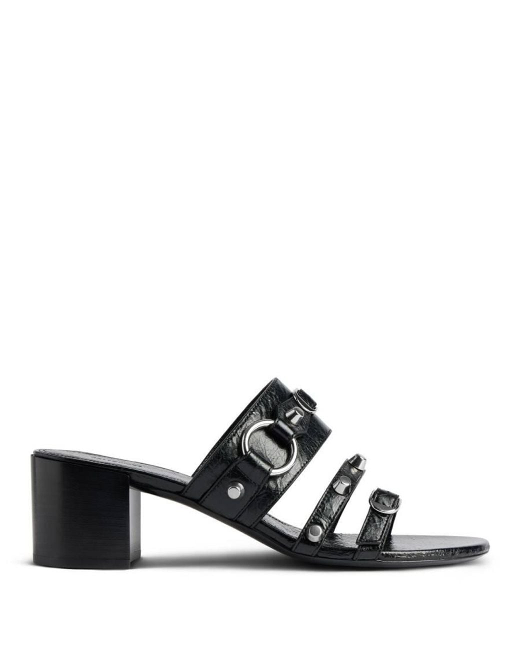 Balenciaga Black City Arena Lambskin Sandals, Brand Size 38 Us for men