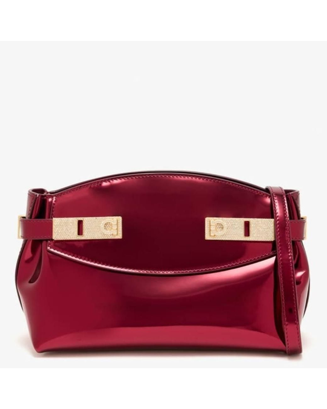 Ferragamo Red Hug Compact Leather Crossbody Bag for men