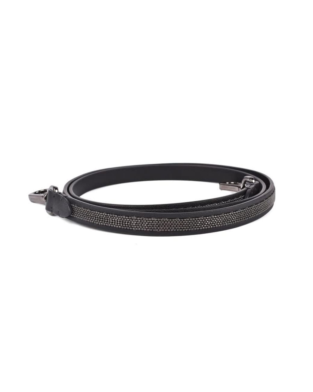 Brunello Cucinelli White Ultrablack Leather Shoulder Strap Accessory for men