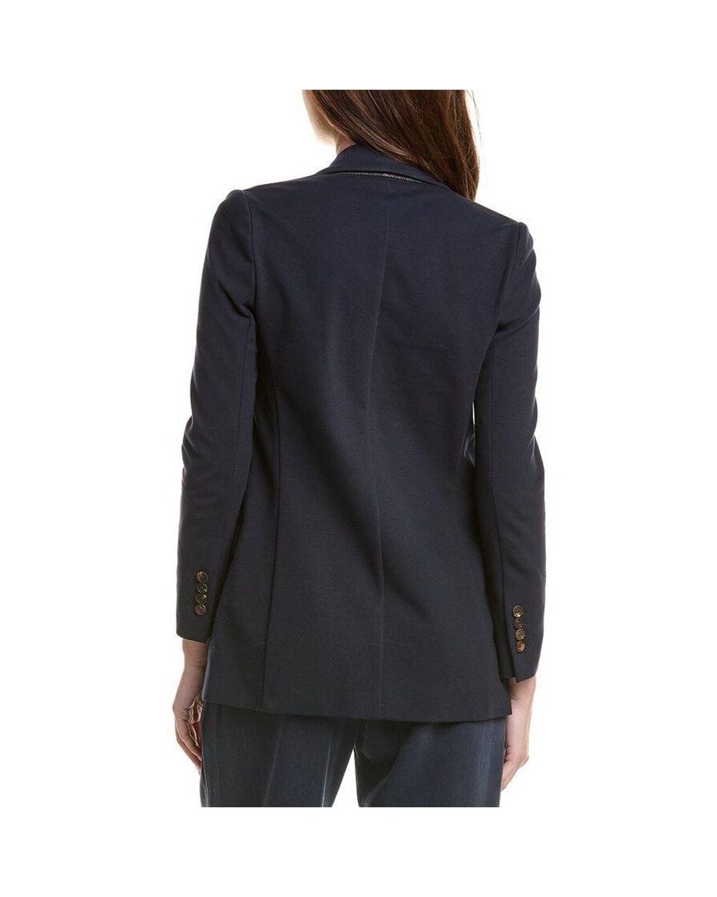 Brunello Cucinelli Black Deconstructed Single-Button Blazer, Brand Size 42 (Us for men