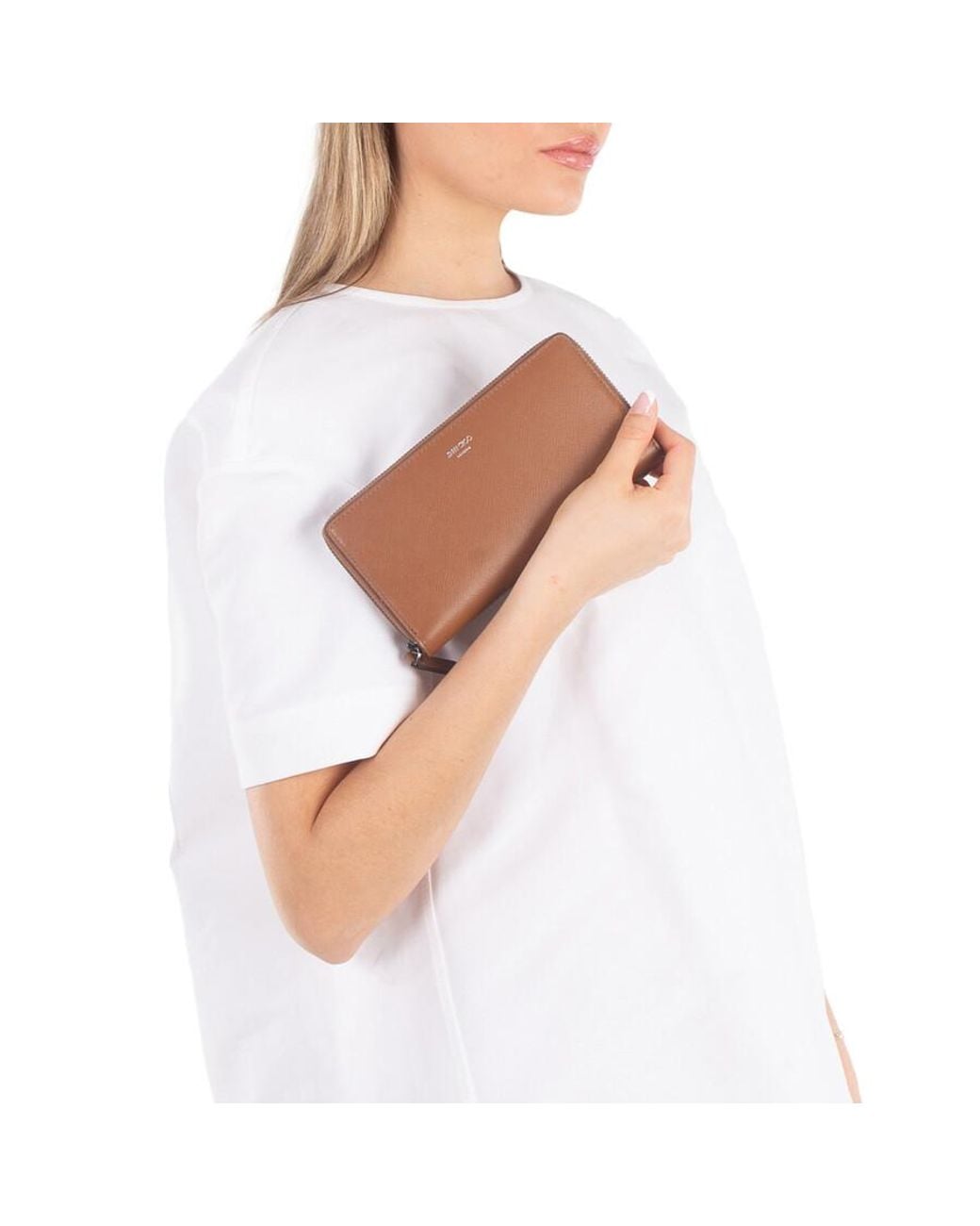 Jimmy Choo Brown Phelix Jc Emblem Leather Wallet for men