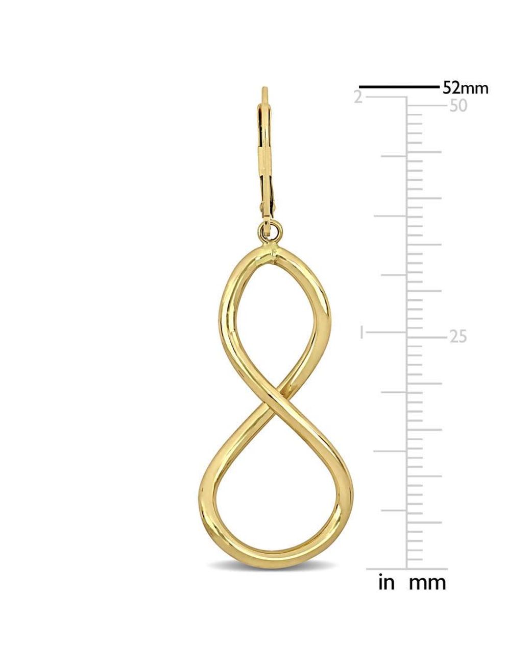 Amour Metallic Figure Eight Leverback Earrings for men