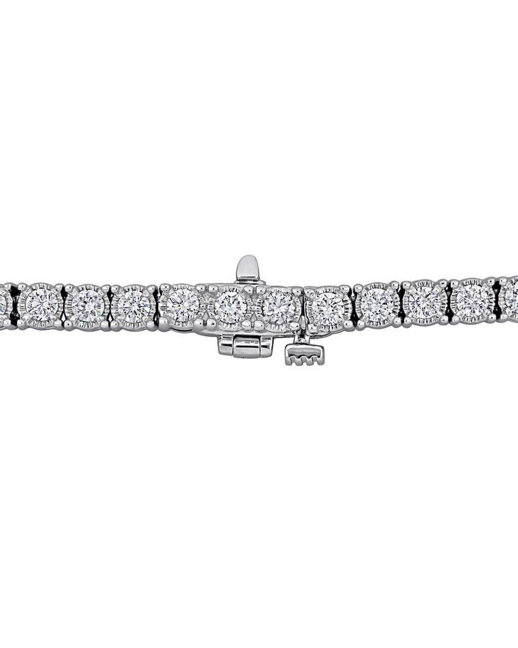 Created Forever Metallic 3 1/7Ct Tw Lab-Grown Diamond Tennis Anklet for men