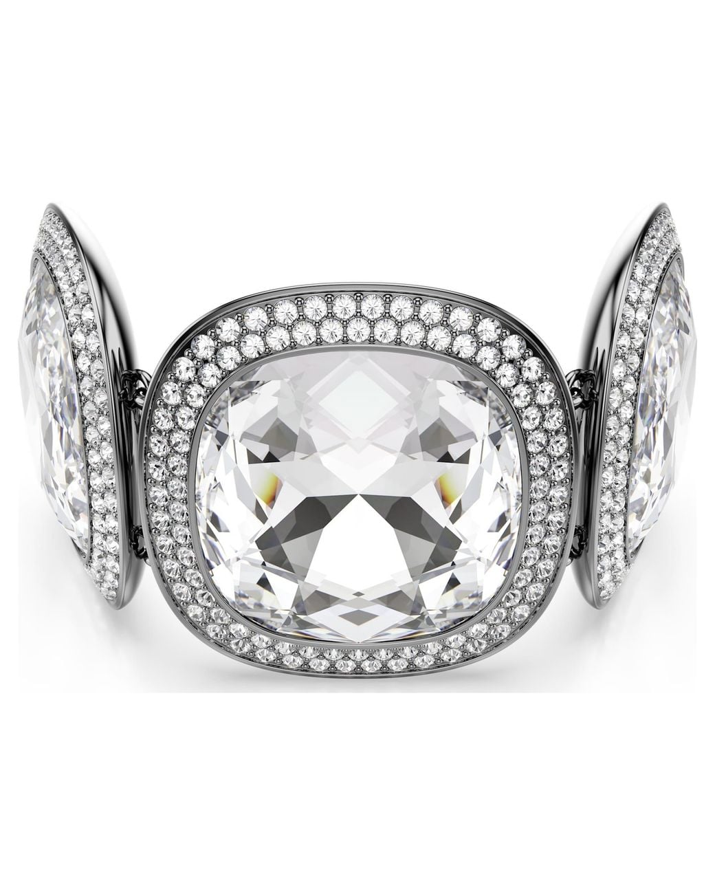 Swarovski Metallic Una Angelic Cushion Cut, Ruthenium Plated Bracelet for men