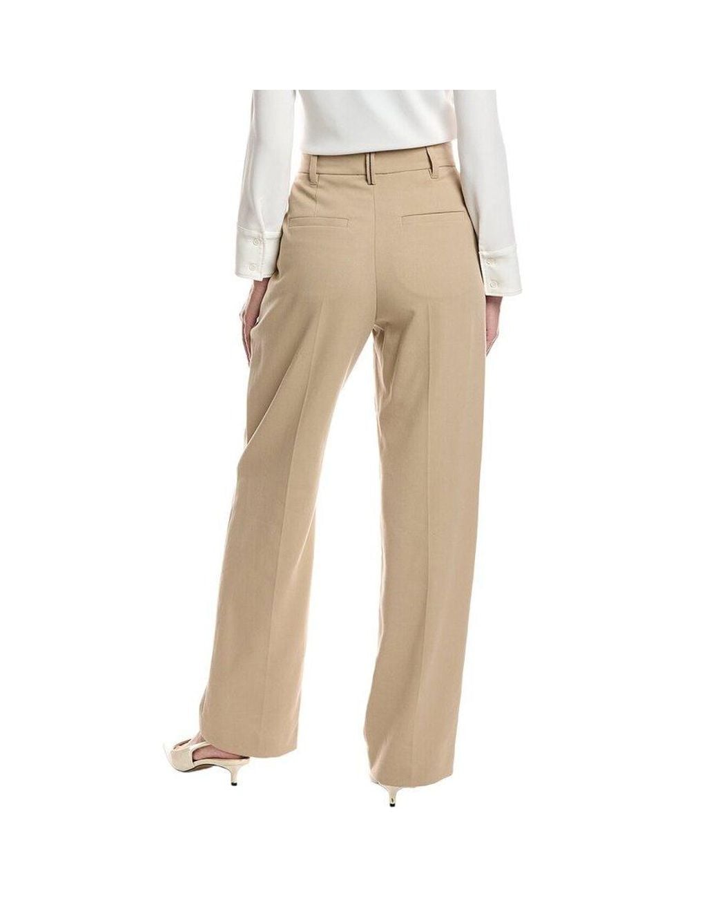 Brunello Cucinelli Natural Tailored Straight Trousers, Brand Size 42 (Us for men
