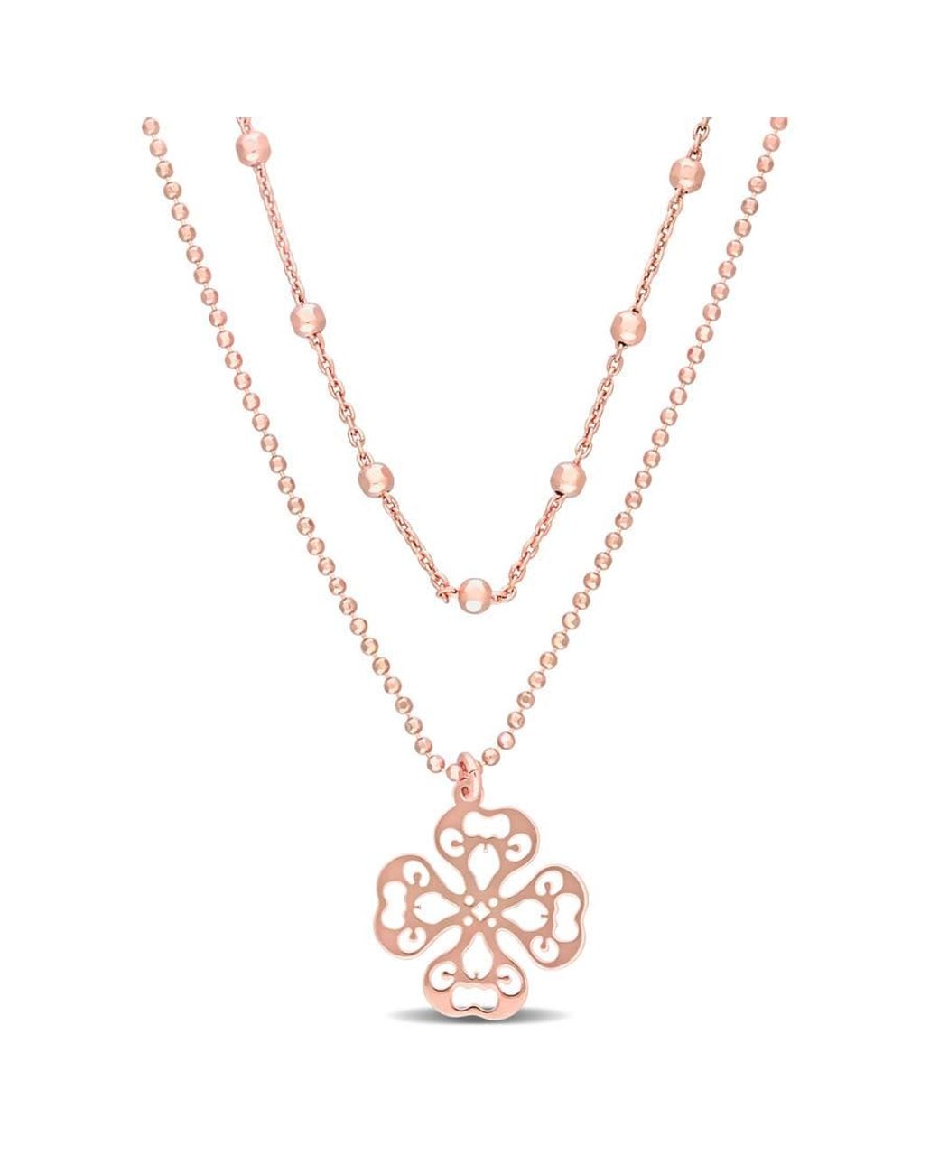 Amour Metallic 2-Strand Ball Bead Chain Necklace