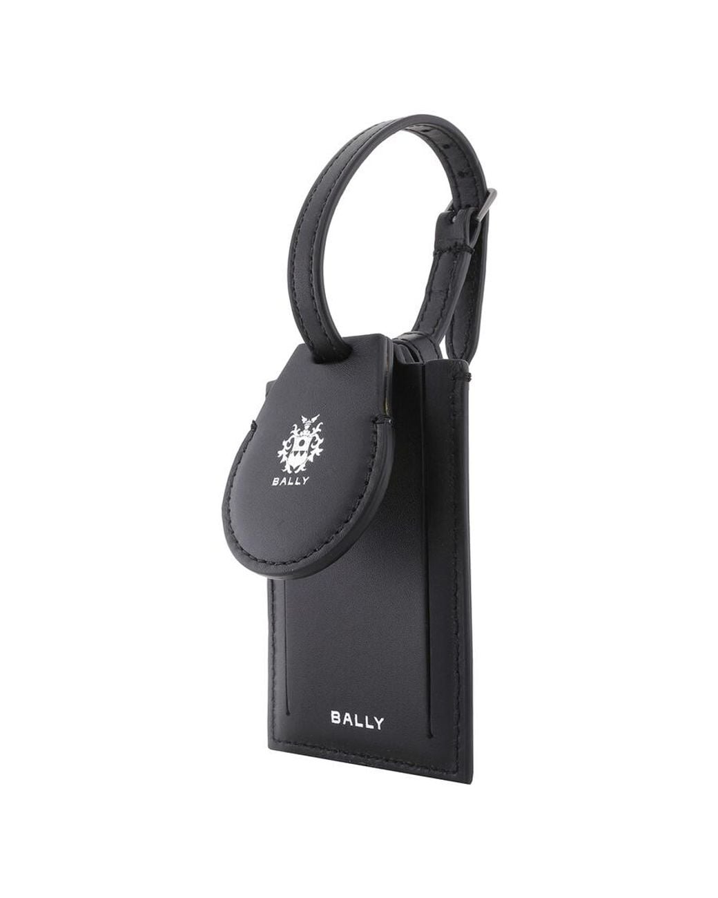 Bally Black X Adrien Brody Leather Luggage Tag for men