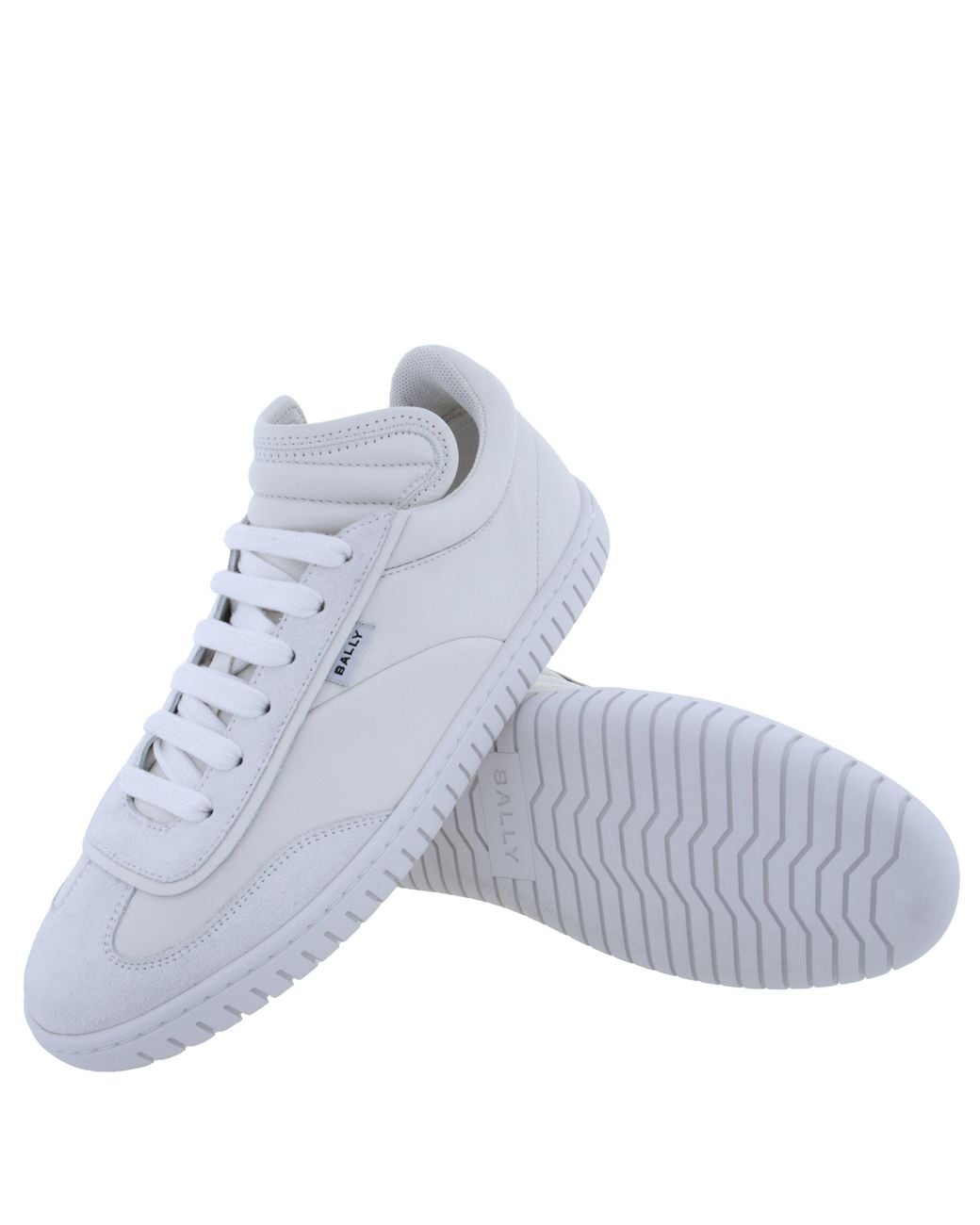Bally White Player Low-Top Leather Sneakers for men