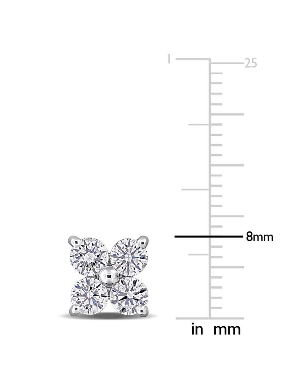 Created Forever Metallic 2Ct Tw Lab-Grown Diamond Floral Stud Earrings for men