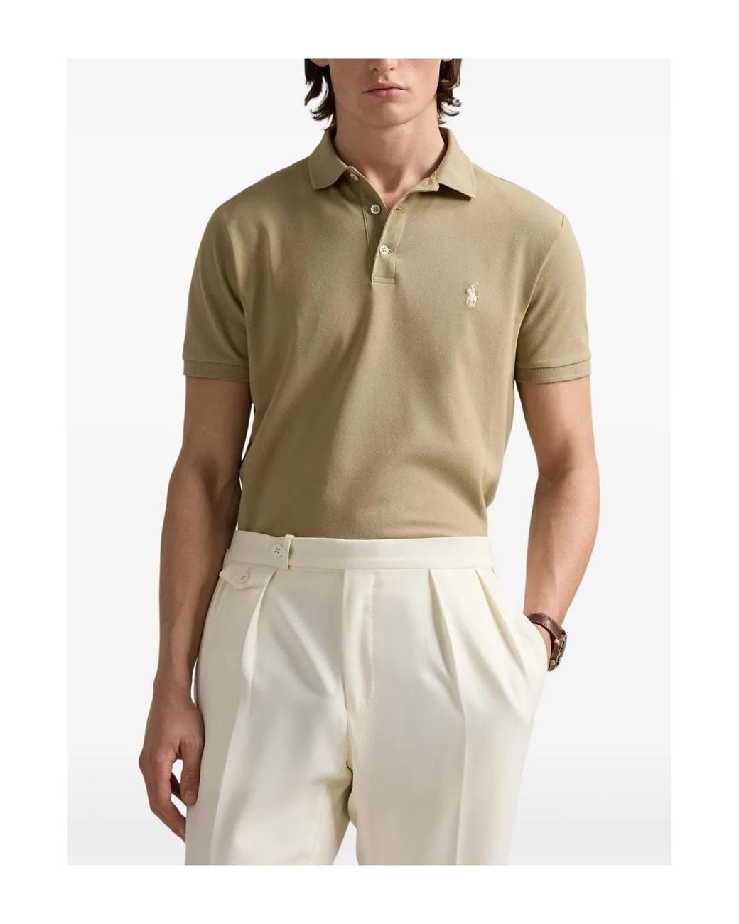 Polo Ralph Lauren Natural Cotton Mesh Polo Shirt for men