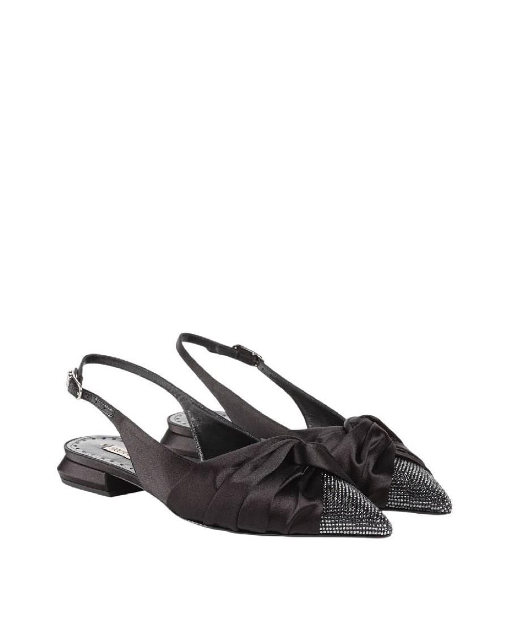 Roberto Cavalli Black Knot Detail Crystal-Embellished Ballerinas, Brand Size 39 Us for men