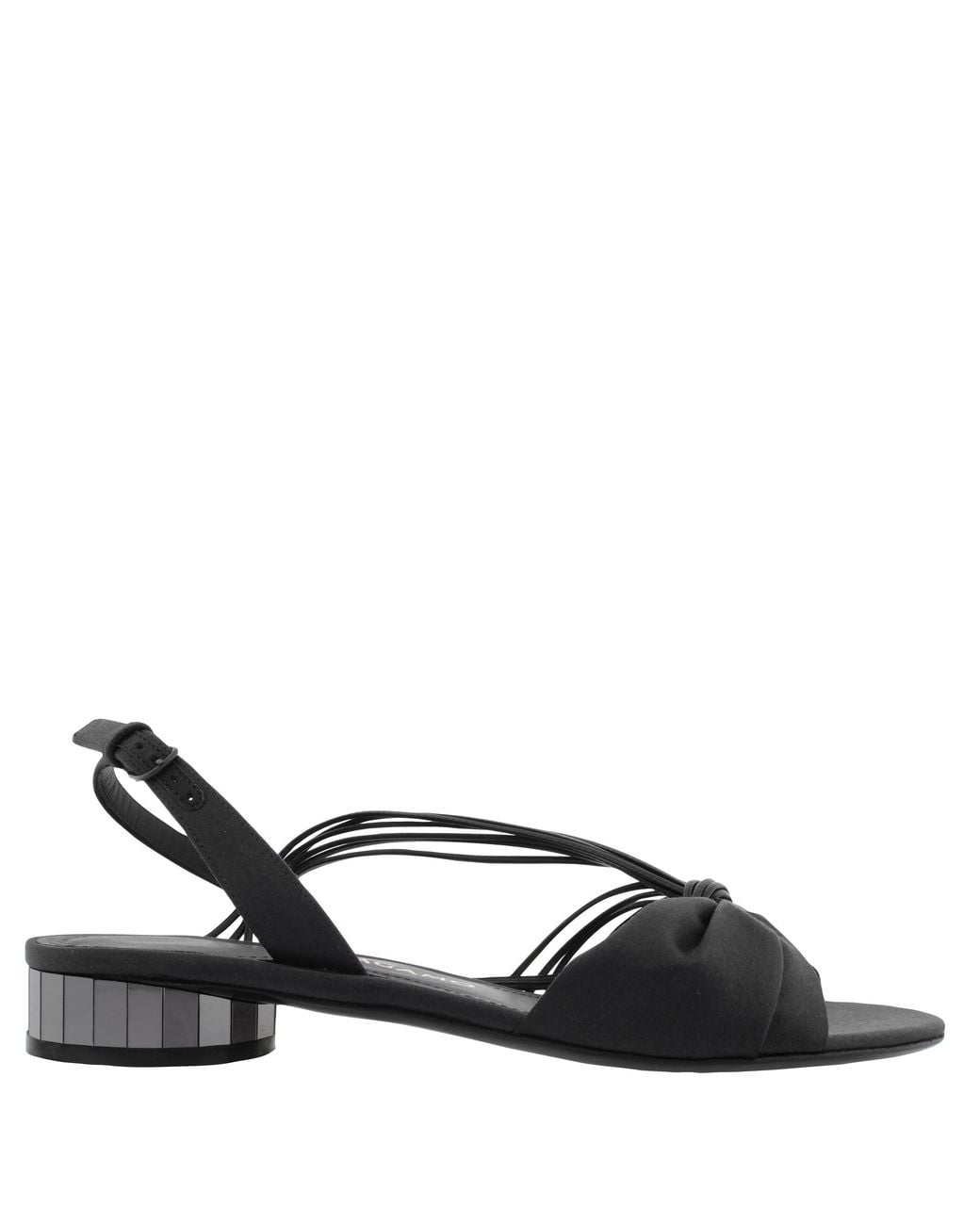 Ferragamo Black Sabina Mirrored Heeled Sandals
