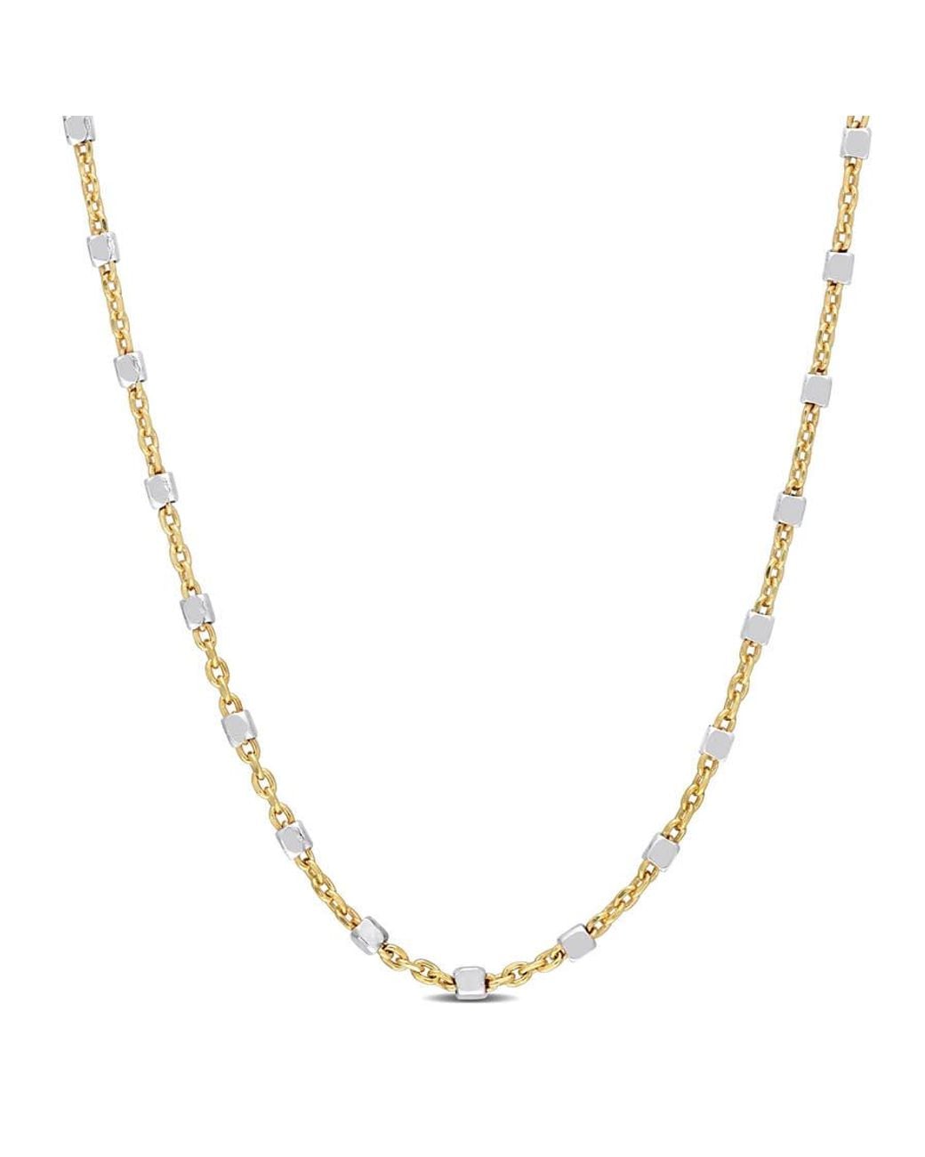 Amour Metallic Two-Tone Bead Chain Necklace