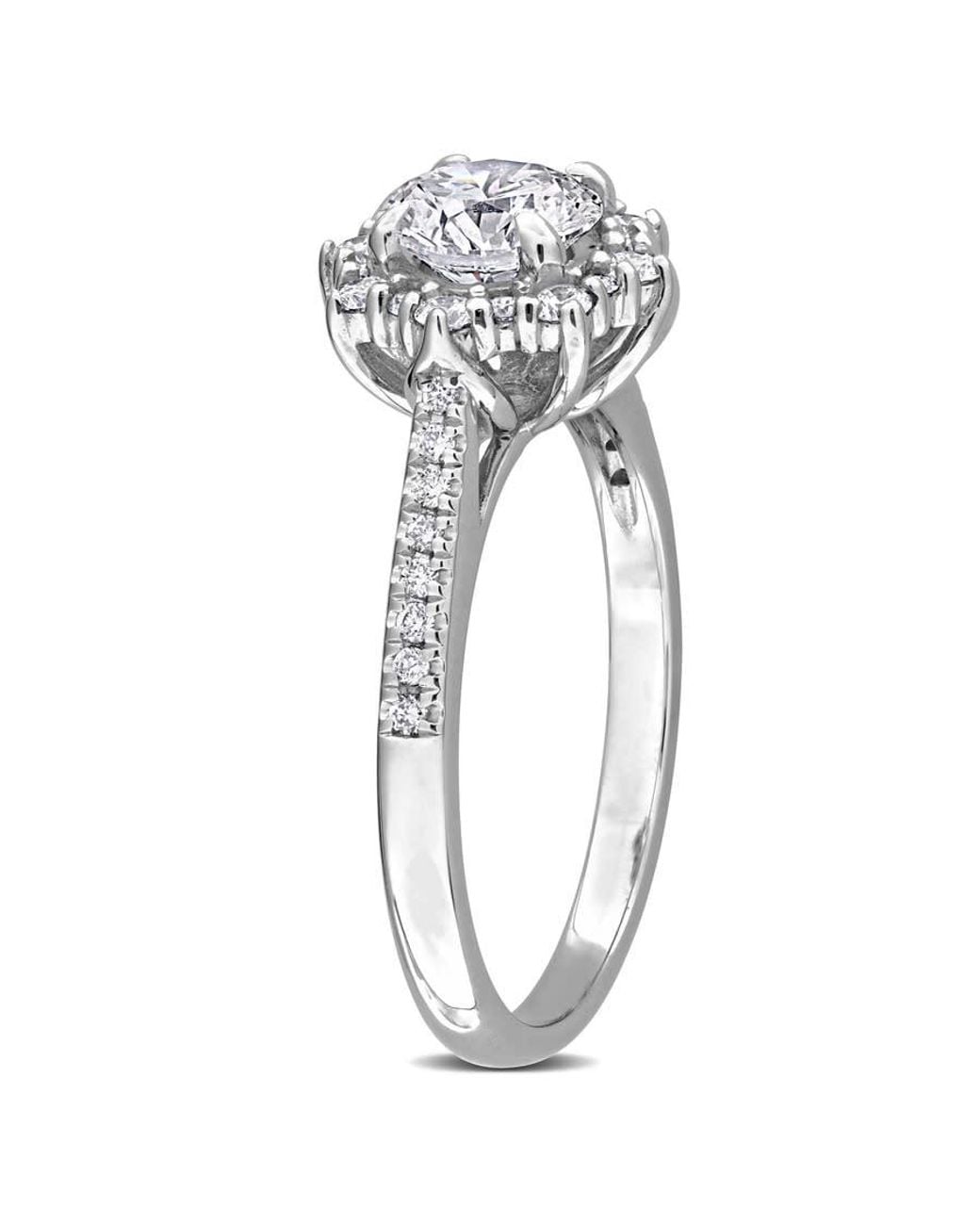 Created Forever Metallic 1 1/6Ct Tw Round Lab-Grown Diamond Halo Engagement Ring for men