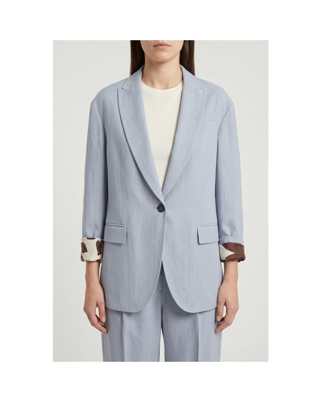 Brunello Cucinelli Gray Light Relaxed Suit, Brand Size 46 (Us for men