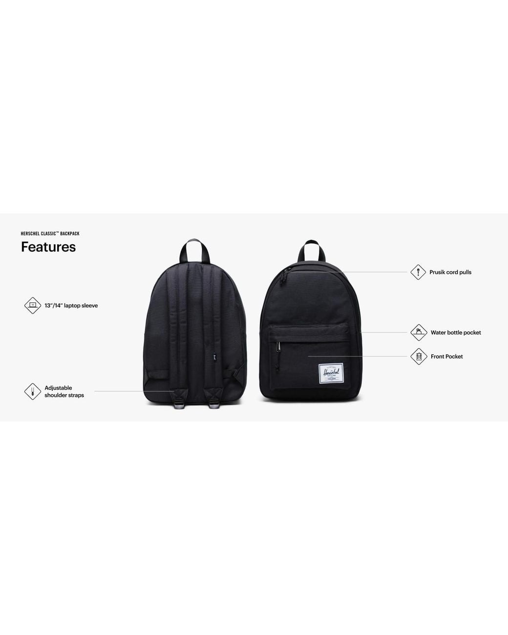 Herschel Supply Co. Black Classic Backpack